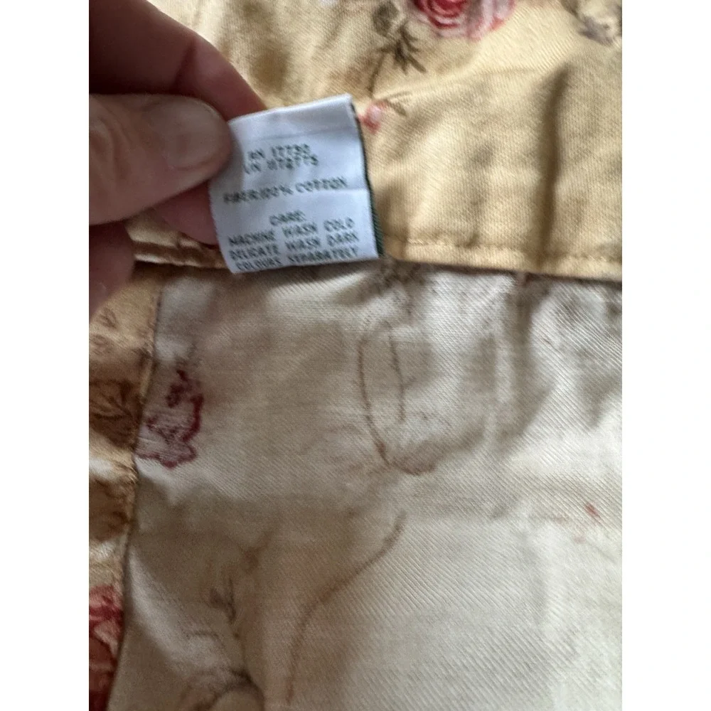 Vintage Waverly Curtains Rose Cottage Antique Cute Tie Up Set Of 3 Valances